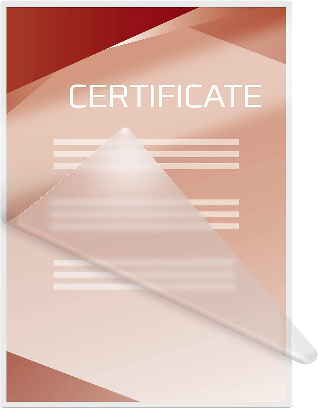 GBC Laminierfolien A4 250 mic, Robuste Laminiertaschen im 100er Pack, Extra stark, Glänzend, Transpa