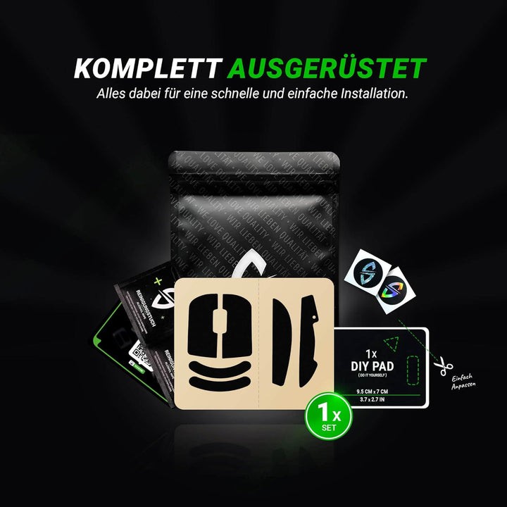 SensoryBoost Maus Grip Tape – kompatibel mit Pulsar X2V2 & X2 Mini (inkl. Zuschnitt-Pad) Schweissabs