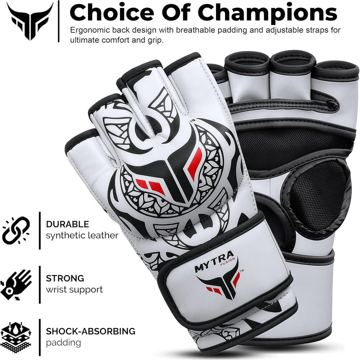 MMA Handschuhe Männer und Frauen — Atmungsaktives Offenes Handflächendesign Grappling & MMA Sparring