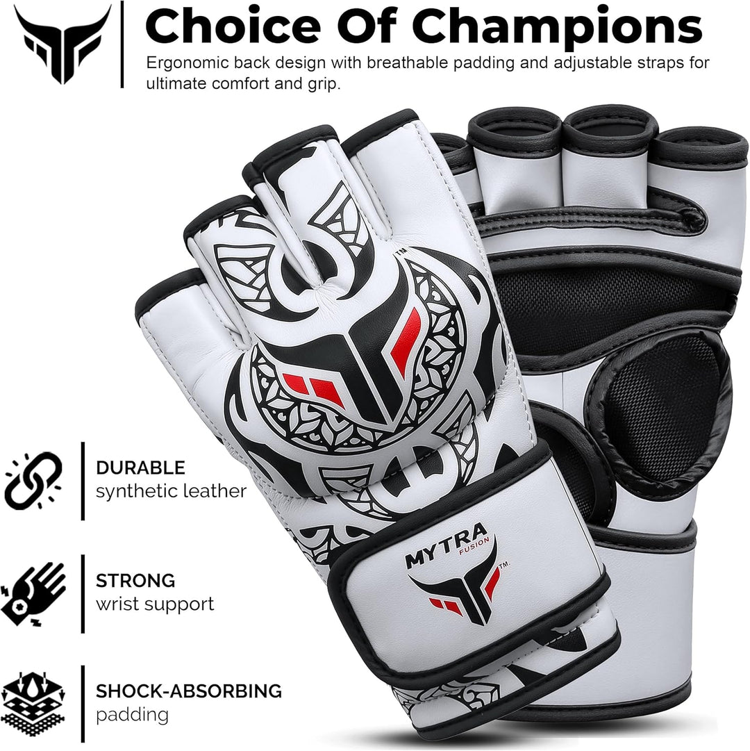 MMA Handschuhe Männer und Frauen — Atmungsaktives Offenes Handflächendesign Grappling & MMA Sparring