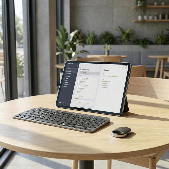 CSL - Wireless Maus mini Format – kabellos Bluetooth/Funk 2,4 GHz – Koppelung mit Zwei Geräten zugle