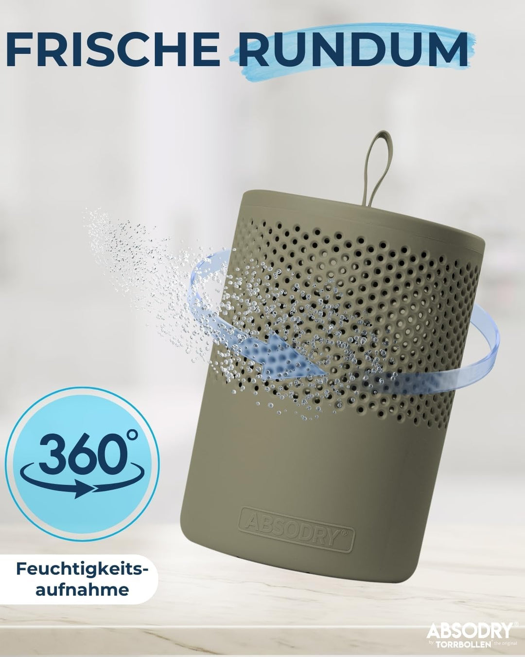 Absodry Duo Family Luftentfeuchter für 25m2 Entfeuchter 600 g Granulat-Beutel, 1000 ml leise ohne St