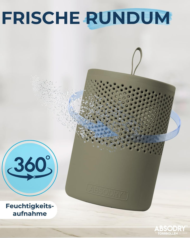 Absodry Duo Family Luftentfeuchter für 25m2 Entfeuchter 600 g Granulat-Beutel, 1000 ml leise ohne St