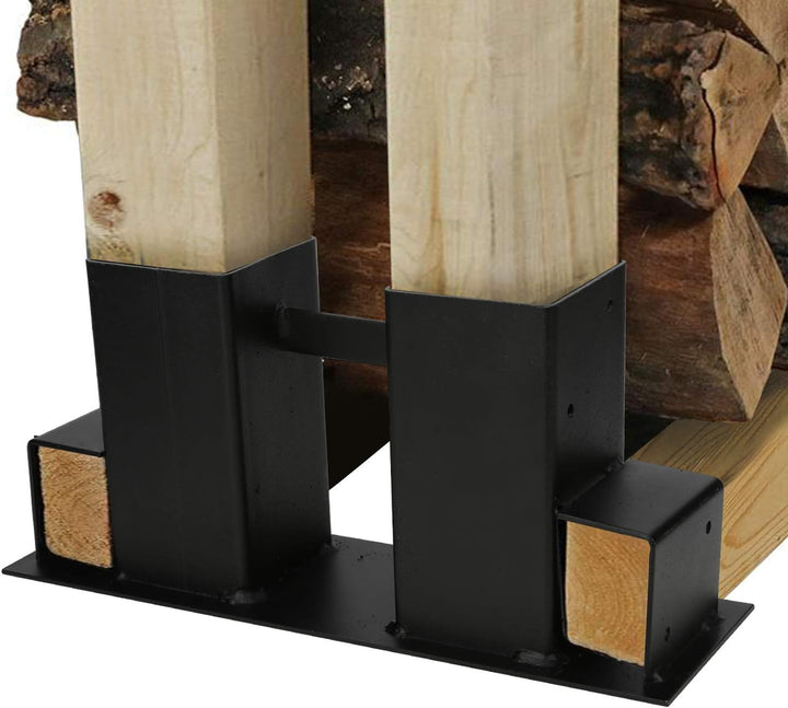 Herrselsam Holzstapelhilfe 4 Stück,stabile Holz Stapelhilfe,Einfach zu installieren Brennholz Stapel