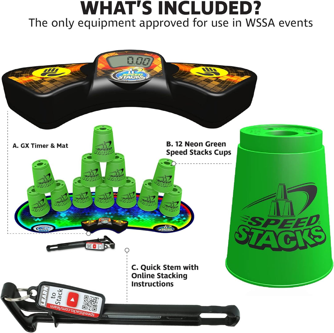 Speed Stacks Sport Stacking-Set Neon Green, Neon Green