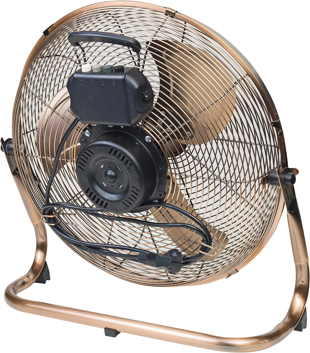 Bestron Bodenventilator im Retro-Stil, Windmaschine mit 3 Geschwindigkeitsstufen & stufenlos neigbar