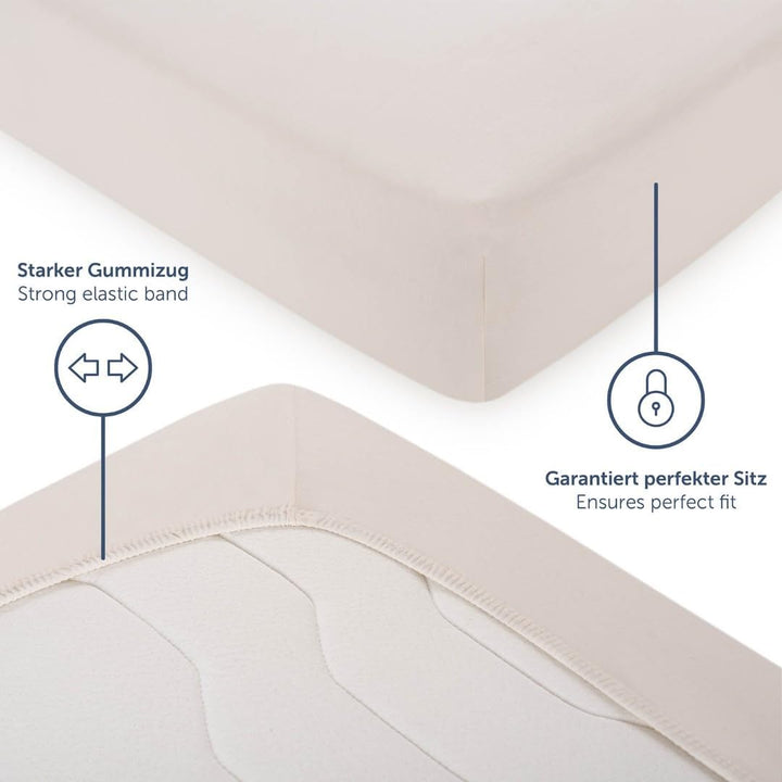 Blumtal® Basics Spannbettlaken 100x200cm Jersey im 2er Set - Bettlaken 100x200cm aus 100% Baumwolle