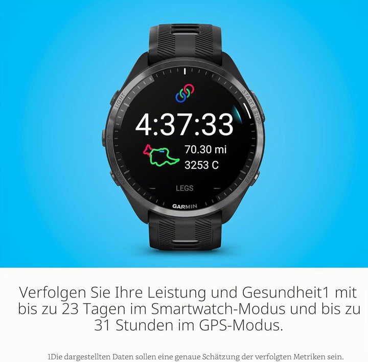 Garmin Forerunner® 965 Running Smartwatch, buntes AMOLED-Display, Trainingsmetriken und Wiederherste