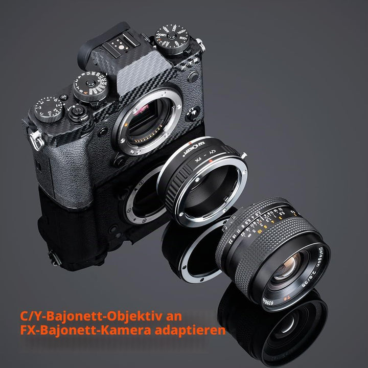 K&amp;F Concept® C/Y-FX Objektivadapter Adapter Fuji Objektiv Adapterring für Contax/Yashica Objektiv au