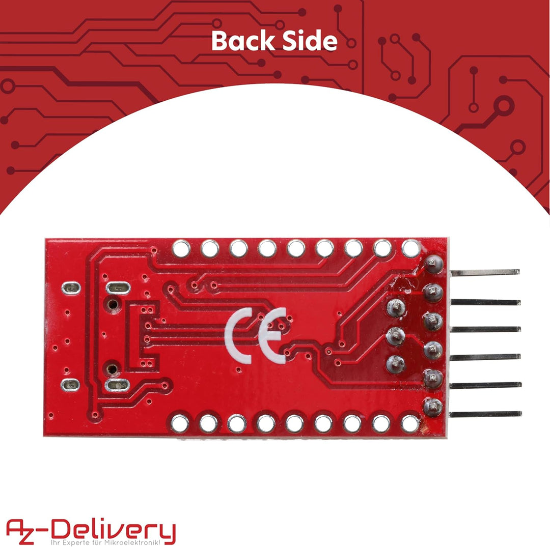 AZDelivery 5X USB-C zu TTL Serial Adapter für 3,3V und 5V kompatibel mit FT232RL kompatibel mit Ardu