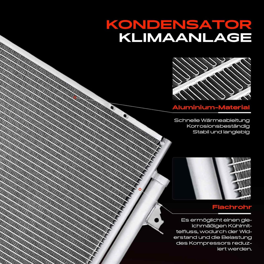 Frankberg Kondensator Klimaanlage Kompatibel mit RAV 4 II A2 1.8L 2.0L 2000-2005 Replace# 8846042070