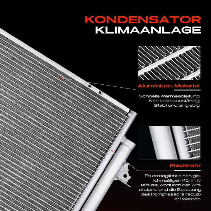 Frankberg Kondensator Klimaanlage Kompatibel mit RAV 4 II A2 1.8L 2.0L 2000-2005 Replace# 8846042070