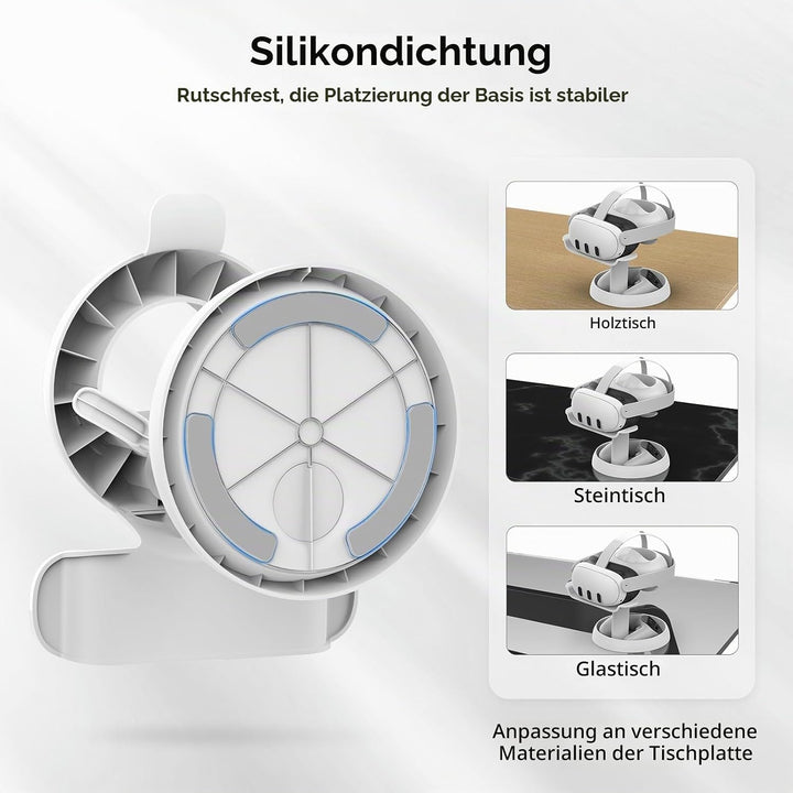 AMVR VR Stand Kompatibel mit Meta Quest 3s/Quest 3/Quest 2/Vision Pro/Pico 4 - Universal VR Headset