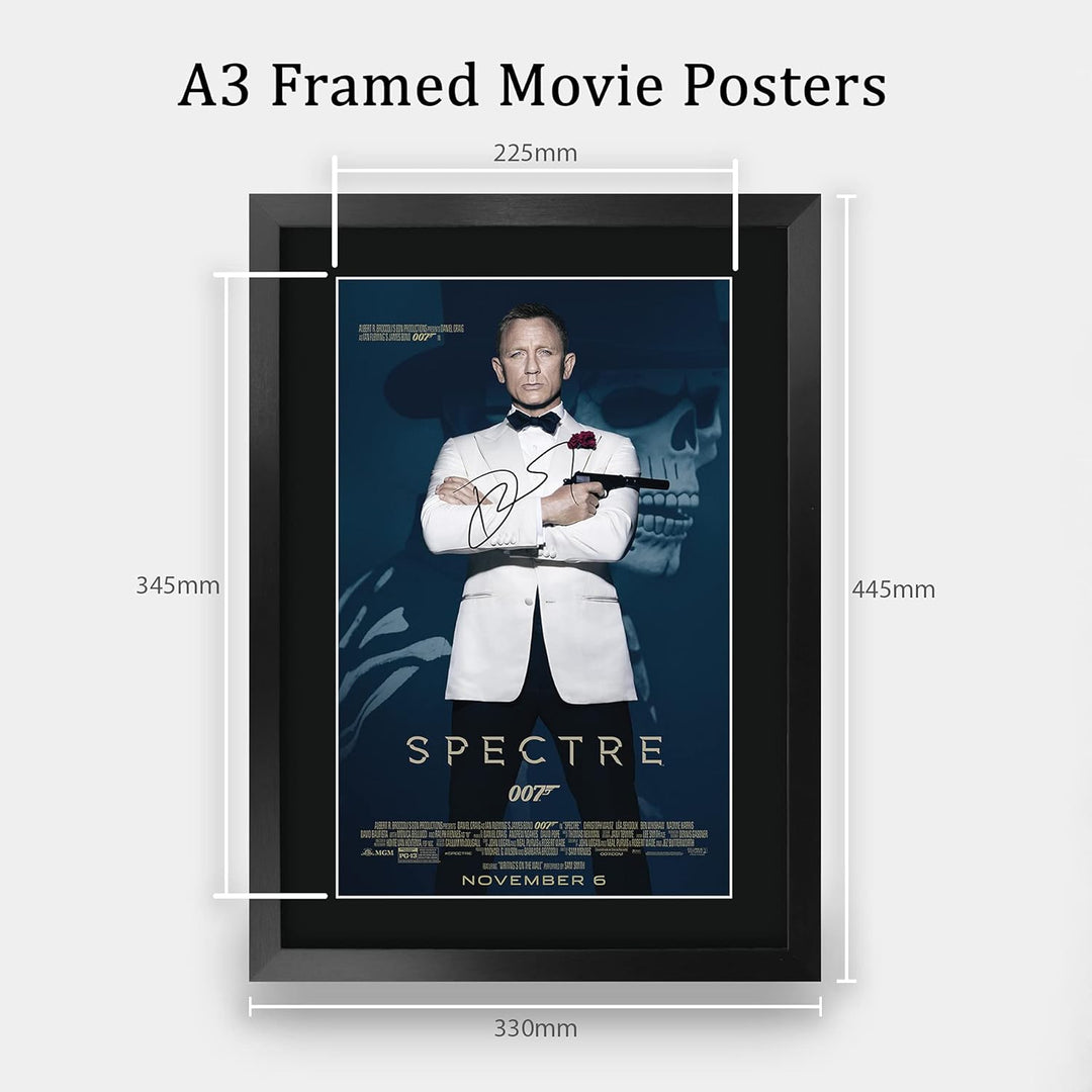 HWC Trading A3 FR James Bond - Specter Movie Poster Daniel Craig Signed Geschenk GESTALTET A3 Printe