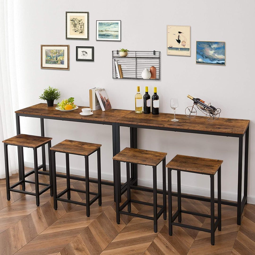 HOOBRO Barhocker, 2er Set Barstühle, Küchenstühle mit stabilem Metallgestell, Sitzhöhe 65 cm, mit Fu