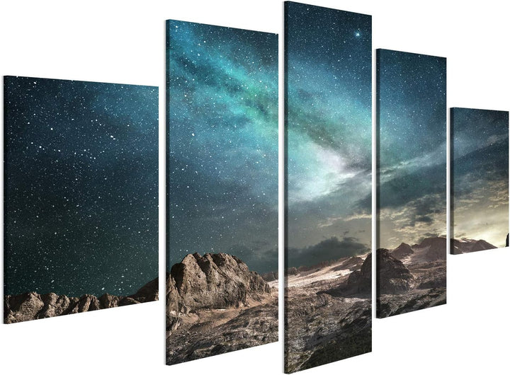 islandburner Bild auf Leinwand Milchstrasse In Der Dämmerung Auf Einer Berglandschaft Wandbild Poste