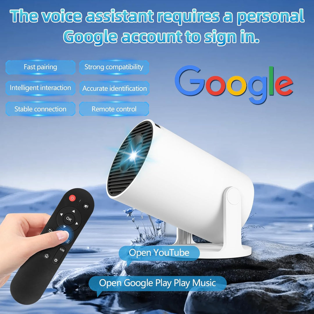 Mini projektor 4k Beamer Heimkino Videoprojektor 170 ANSI Lumen Tragbarer Projektor Wifi6/BT5.0 180°