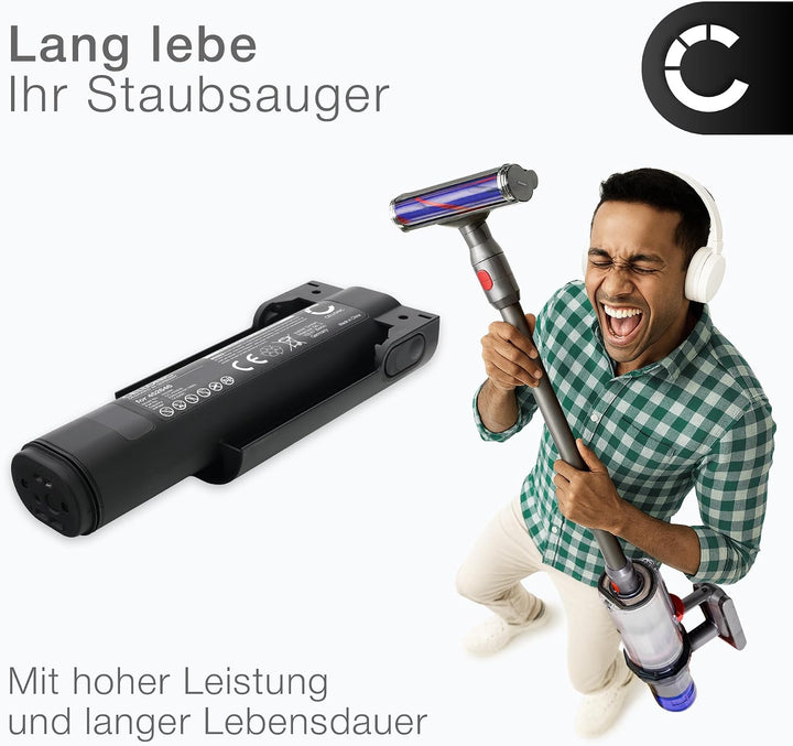 CELLONIC 1x Akku kompatibel mit Dyson WashG1, 452646 | 1x, (2350mAh-14.8V-Lithium-Ionen), Staubsauge