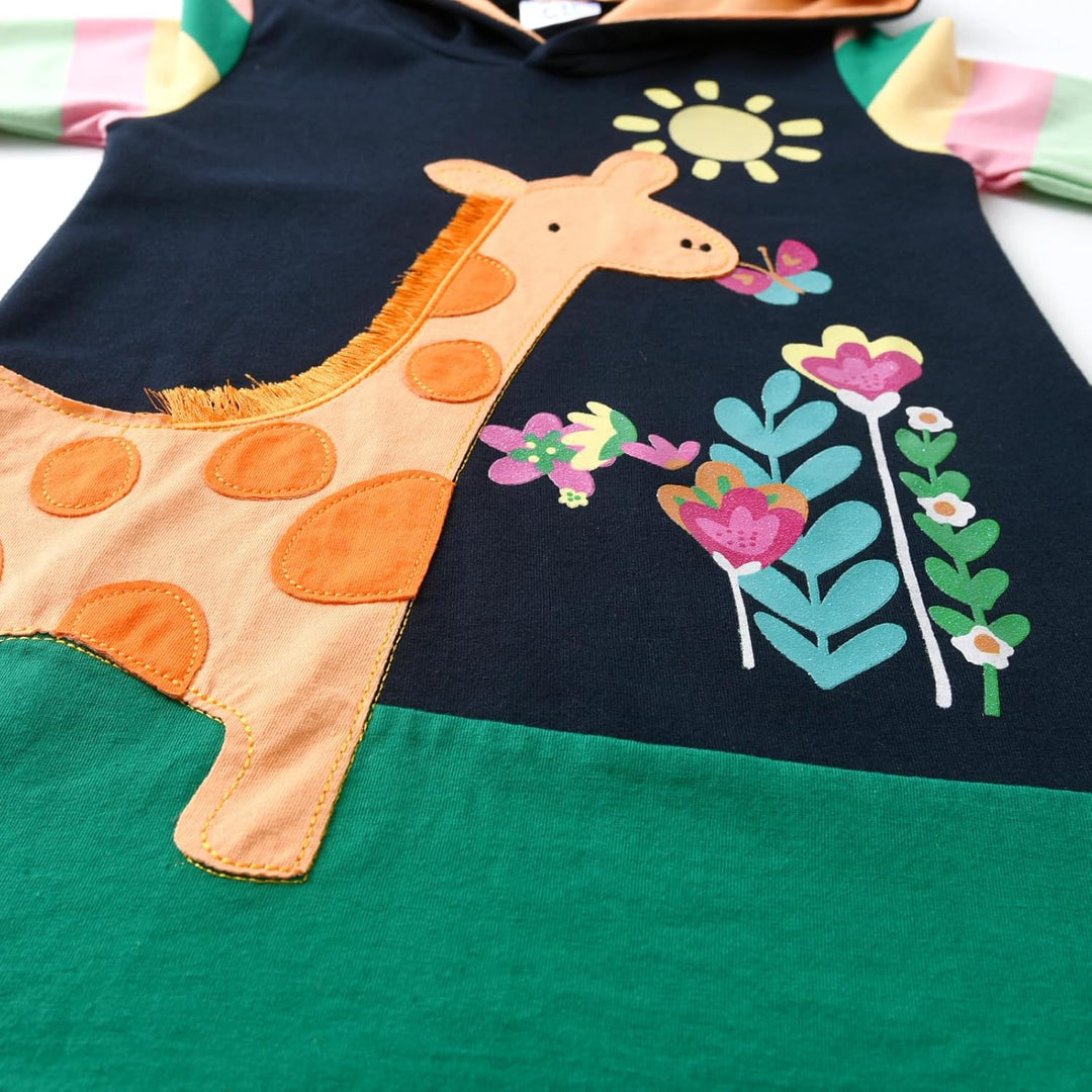 VIKITA Mädchen Kapuzenpullover Kleider Baumwolle Hoodie Herbst Winter Freizeit 2-8 Jahre 2-3 Jahre L