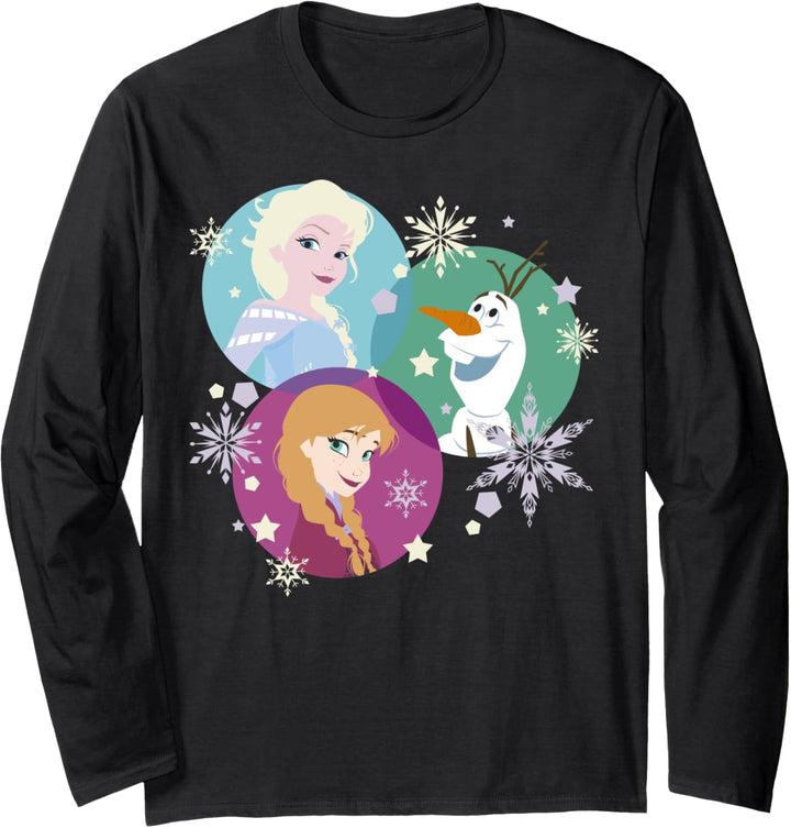 Disney Frozen Elsa Ana Olaf Color Spheres Langarmshirt