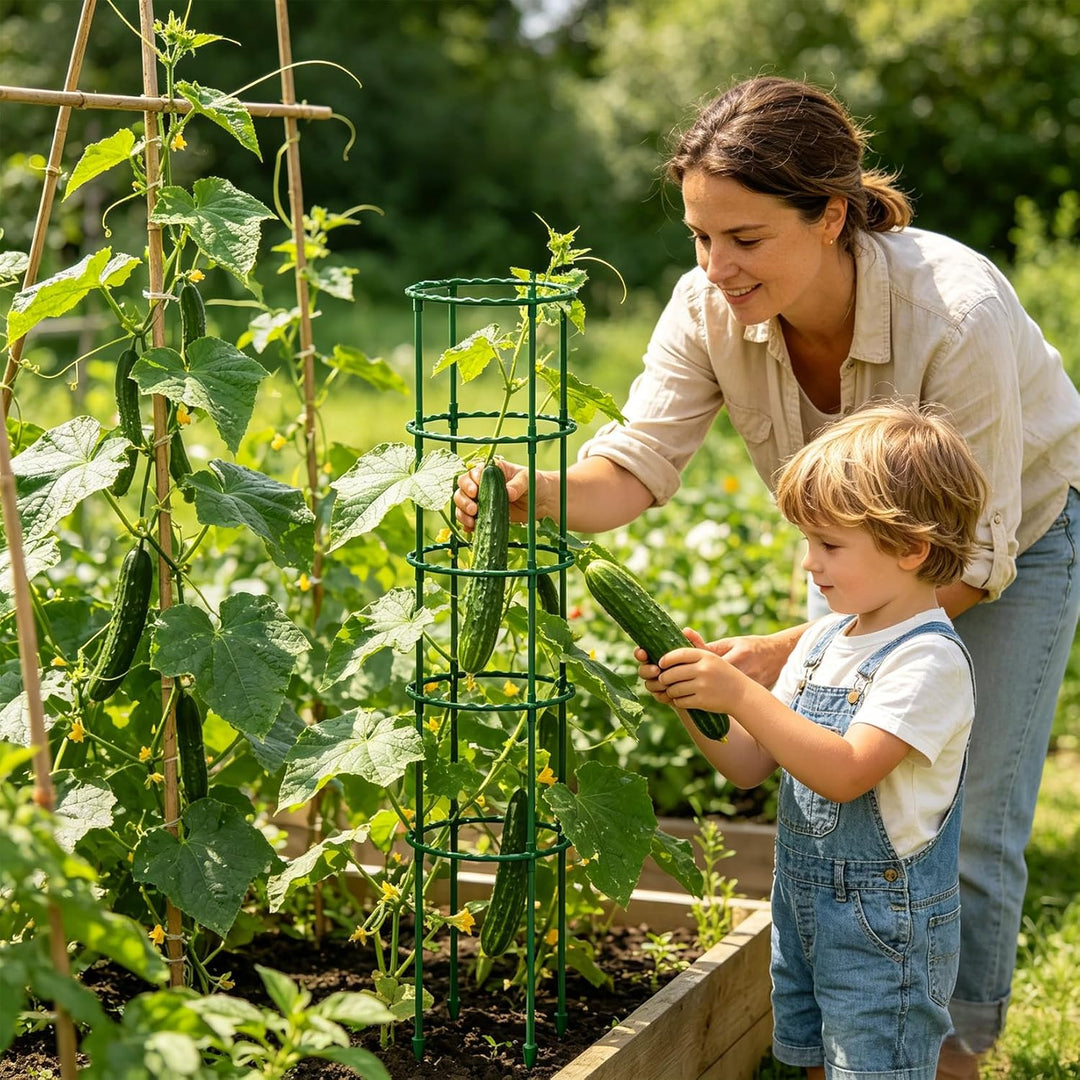 Tomaten Rankhilfe 3er Set, Pflanzenstütze 85 cm hoch Tomatenkäfig Pflanzenhalter, Rankhilfe für Gurk