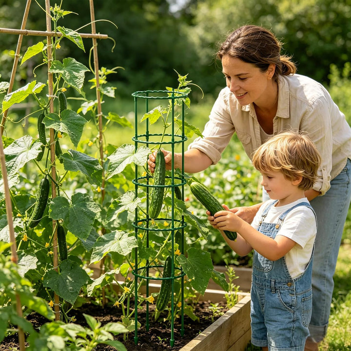 Tomaten Rankhilfe 3er Set, Pflanzenstütze 85 cm hoch Tomatenkäfig Pflanzenhalter, Rankhilfe für Gurk