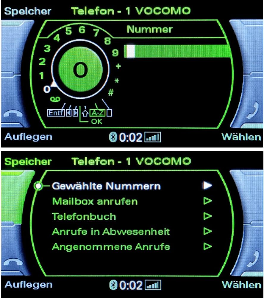 VOCOMO kX-3 V3 Bluetooth Freisprecheinrichtung mit Musik-Streaming passend für Audi A4 (8K), A5 (8T/