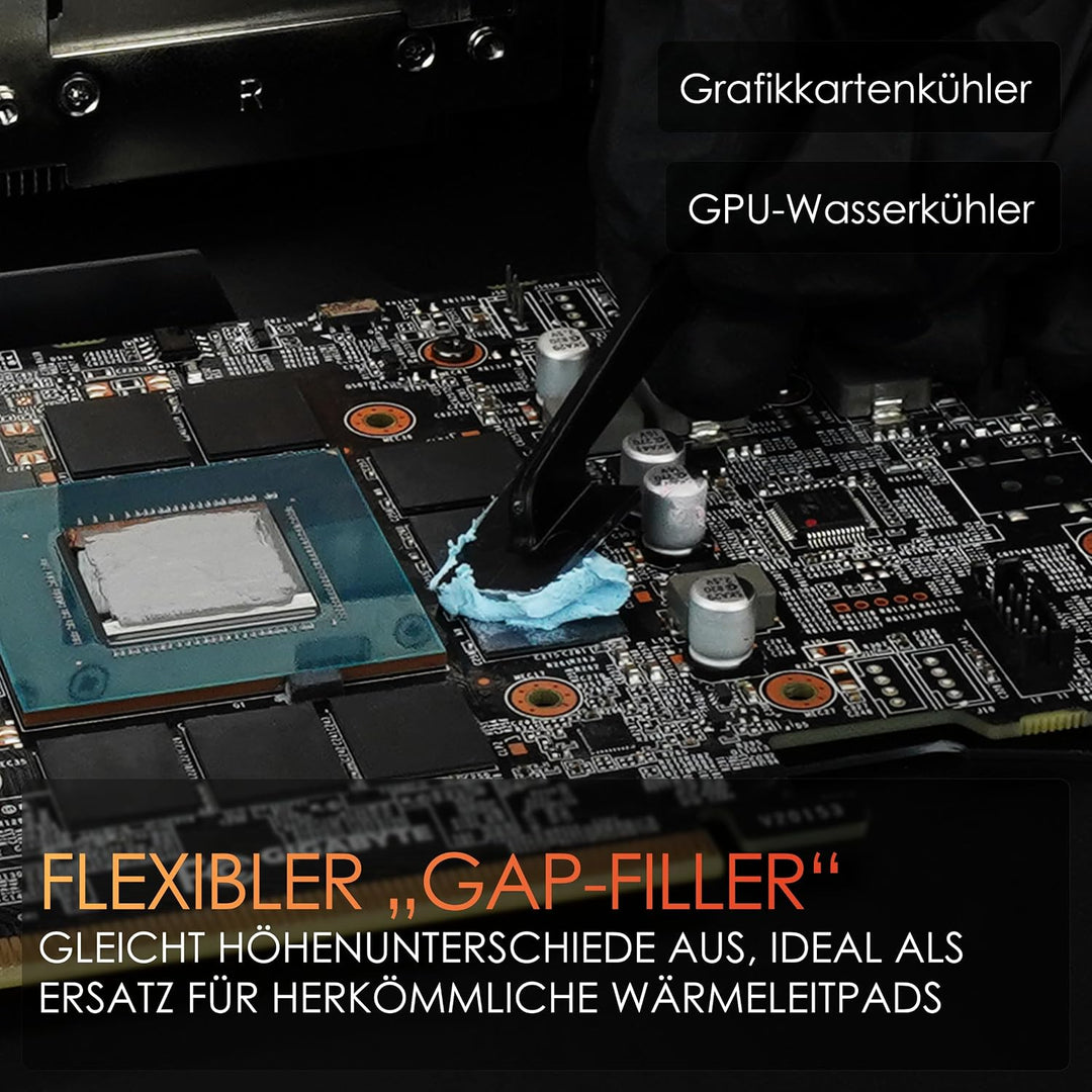 Thermal Grizzly TG Putty Advance – Elektrisch nicht leitender Wärmeleitknete für GPU-Modding und Wär