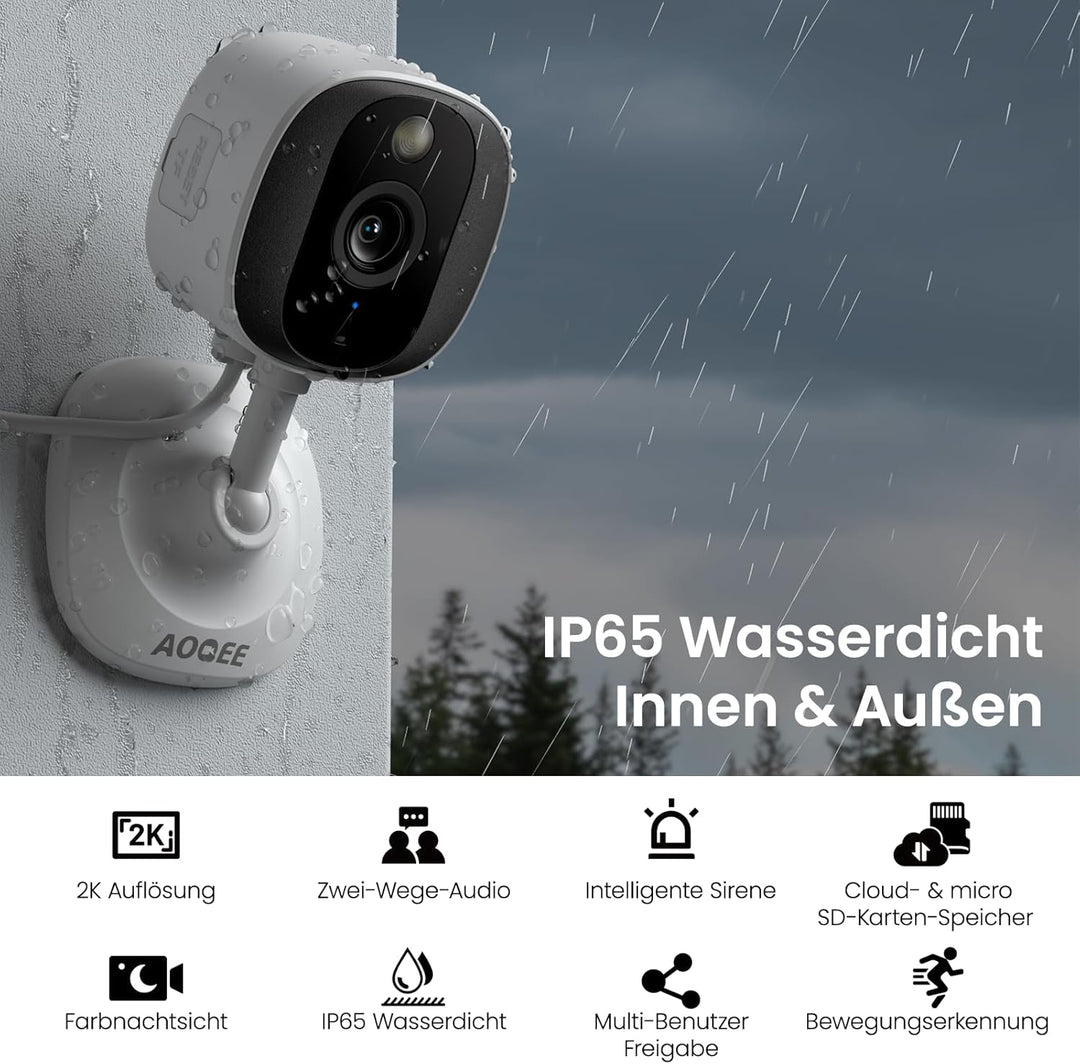 2K Hundekamera mit App - 2,4 GHz Haustierkamera mit App und Sprechen per Handy für Katzen/Cat/Pet/Do