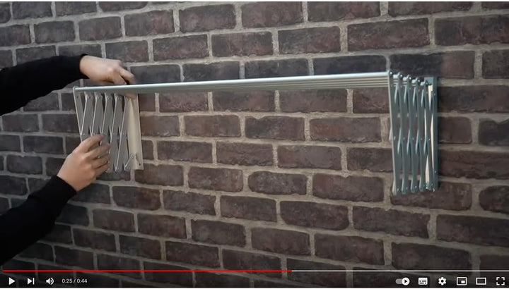 Amig - Wäscheständer Wandmontage | Trockenlänge aus Aluminium | Ausziehbare Wäscheleine mit 5 Stange