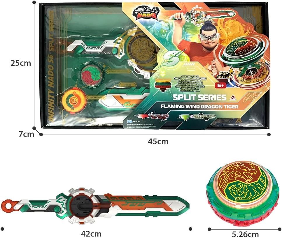 INFINITY NADO Kreisel für Kinder Metall Spielzeug Jungen, Battle Tops Kreisel Launcher Spielzeug, Sp