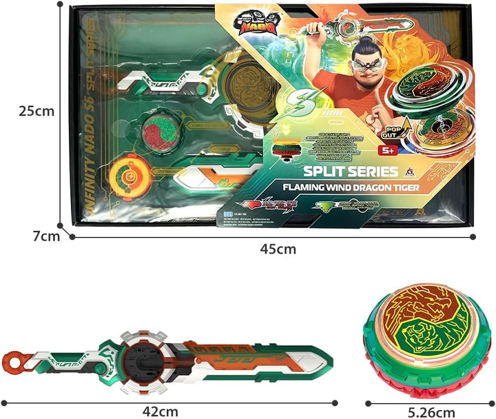 INFINITY NADO Kreisel für Kinder Metall Spielzeug Jungen, Battle Tops Kreisel Launcher Spielzeug, Sp