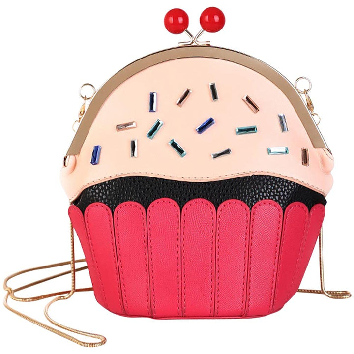 Amosfun Kleine Niedliche Crossbody Geldbörse Einzigartige Cupcake Eis Förmigen Design Handy Schulter
