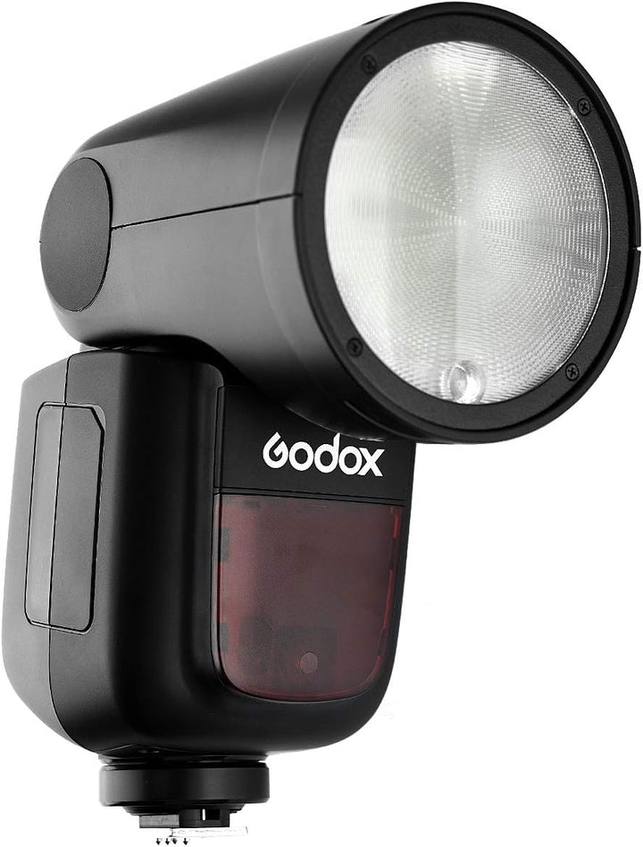 FOMITO Godox V1-F für Fujifilm 2,4 G TTL-Li-Ion-Rundkopf-Blitz-Blitzkamera, 76 W GN92 1/8000 HSS, 1,