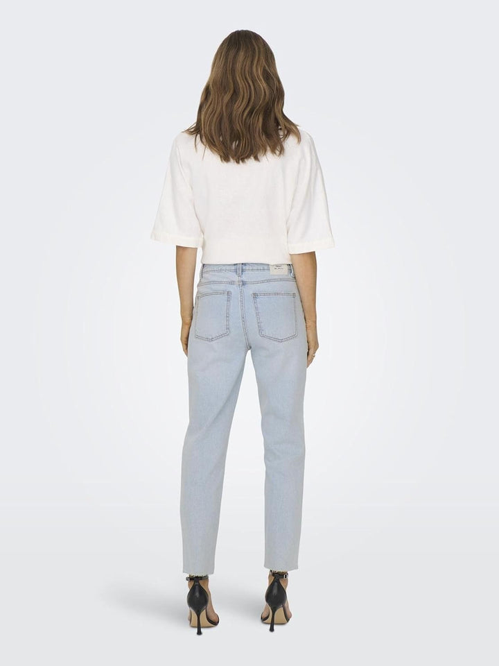 ONLEMILY HW STR RAW CR AK MAS440 NOOS 26W / 30L Light Blue Denim, 26W / 30L Light Blue Denim