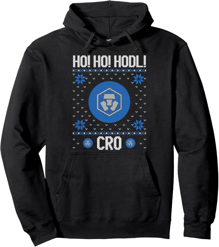 Ho Ho HODL CRO - Fun Cryptocom Cryptocurrency Gear Pullover Hoodie