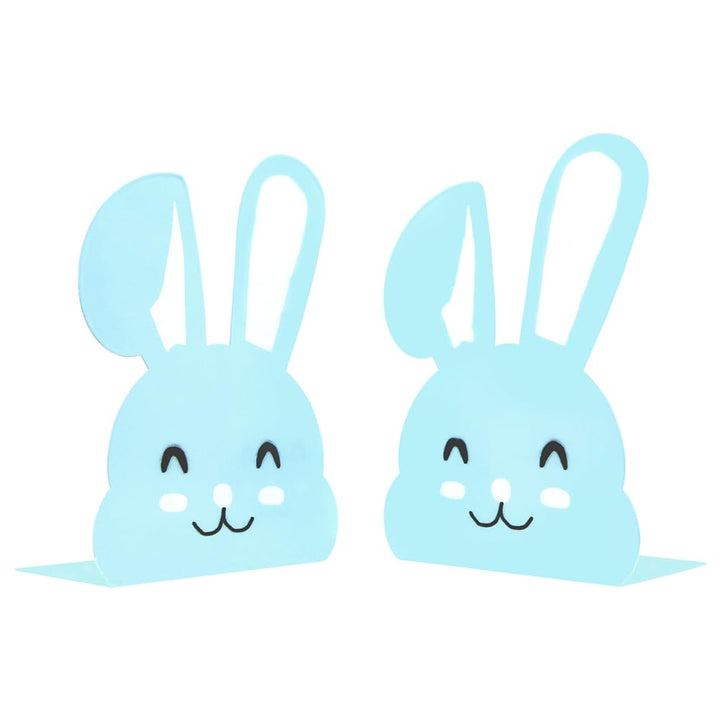 1 Paar niedliche Metall-Buchstützen, Cartoon-Tier-Hase, lange Ohren, rutschfest, Eisen, Buchstütze,