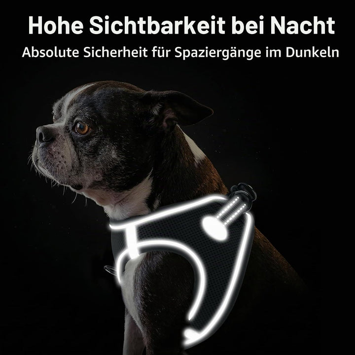 Joytale Hundegeschirr, Reflektierend Weich Gepolstert Hunde Geschirr, Air-Mesh Atmungsaktiv Brustges