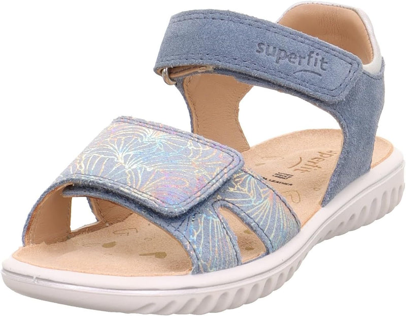 Superfit Sparkle Sandale 25 EU Blau Silber 8030, 25 EU Blau Silber 8030