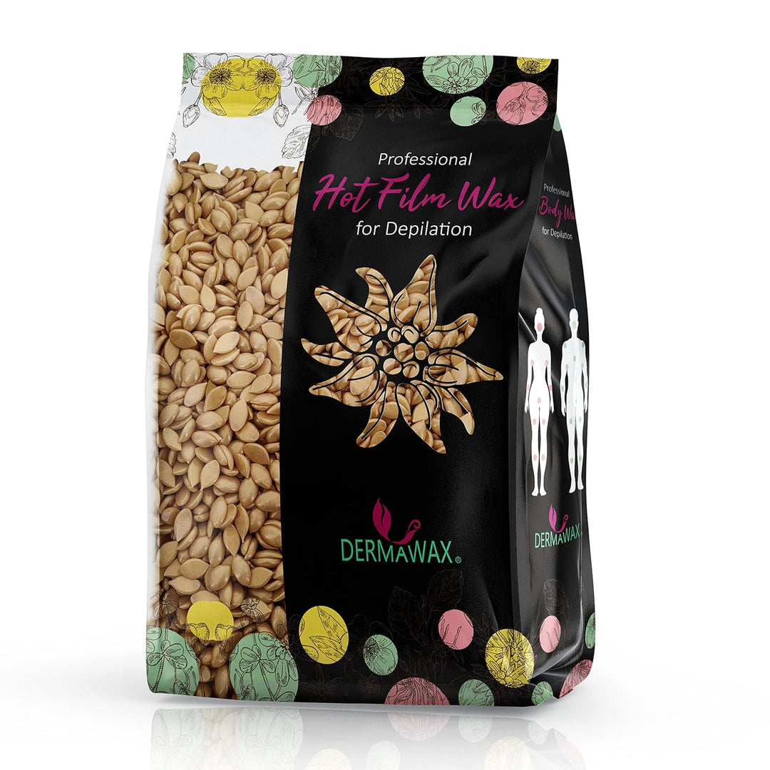 Dermawax 1 kg Gold Waxing Perlen- Professionelle Heisswachs Wachsperlen zur Haarentfernung- Anwendun