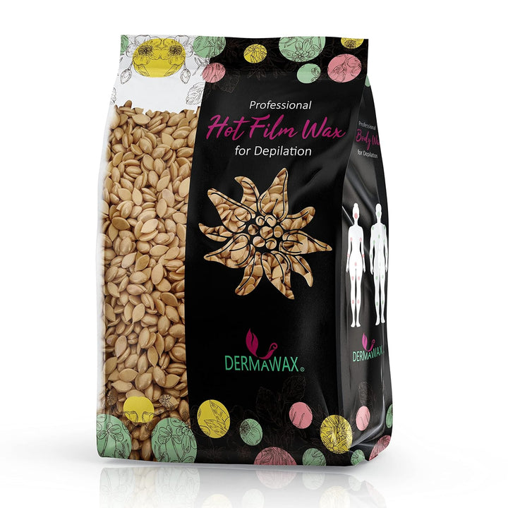 Dermawax 1 kg Gold Waxing Perlen- Professionelle Heisswachs Wachsperlen zur Haarentfernung- Anwendun