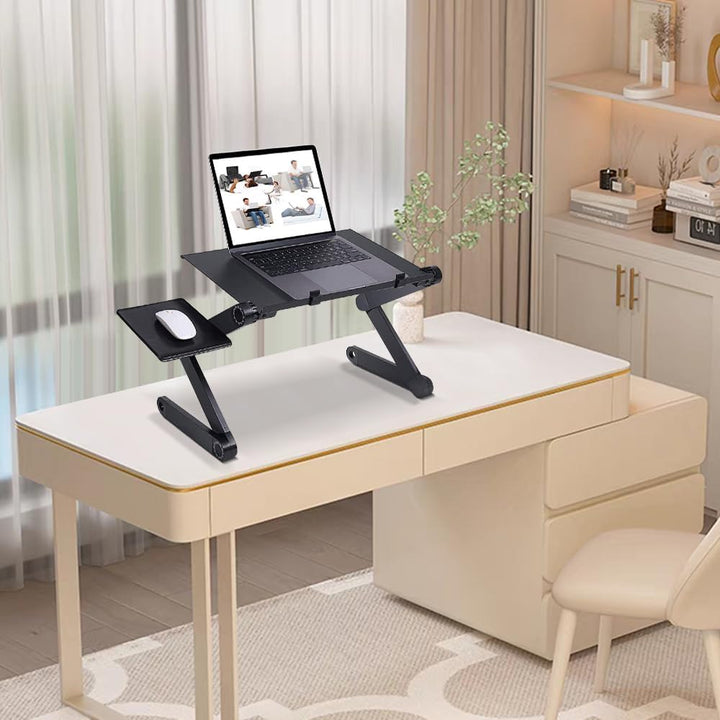 OHMG Laptoptisch, klappbarer Laptop-Ständer, höhenverstellbar, mit Belüftungslöchern, für Computer,