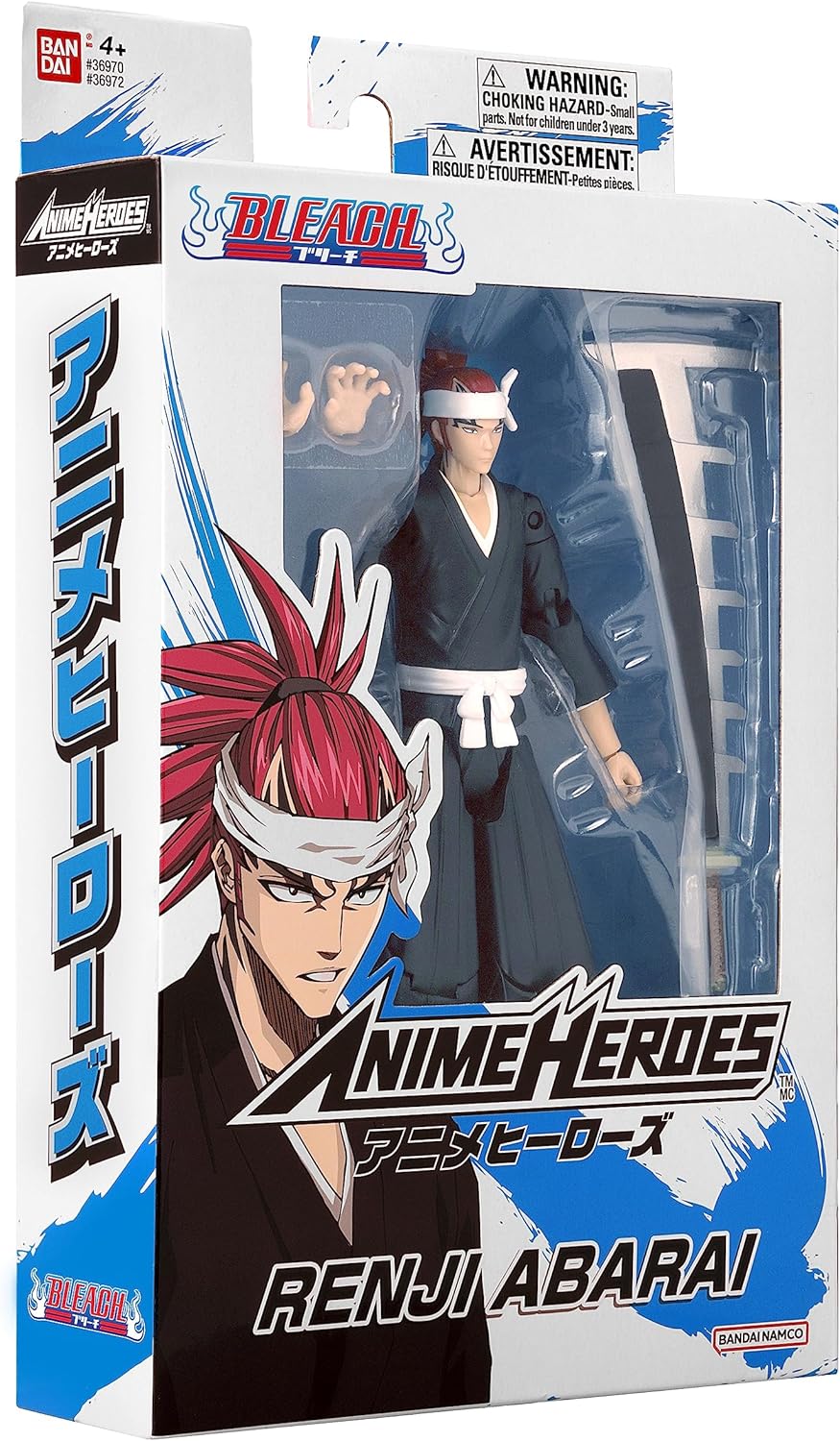 BANDAI – Anime Heroes - Bleach - Anime Heroes Figur 17 cm - Abarai Renji - 36972, Abarai Renji