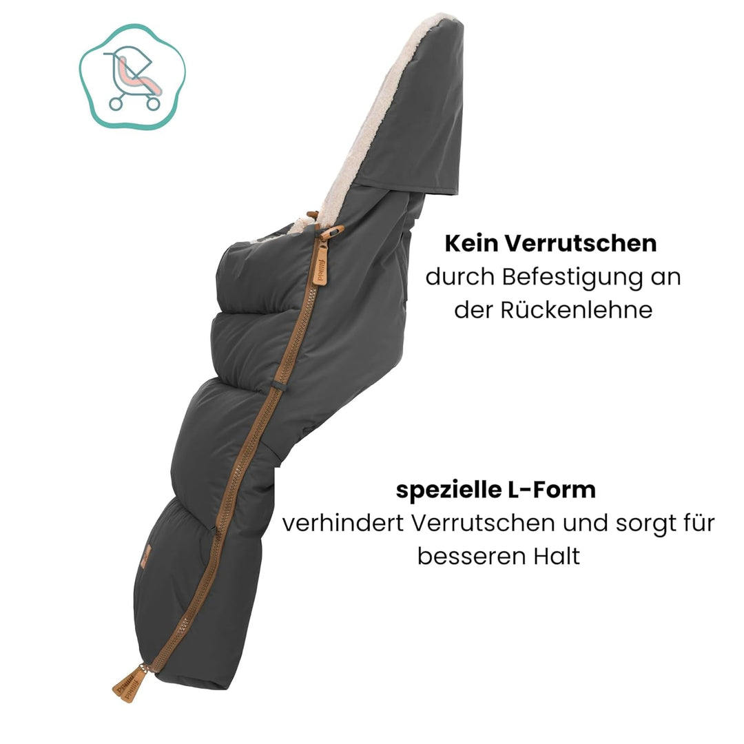 Fillikid Winterfusssack Kinley Exklusiv | warmer Babyfusssack mit Coral Fleece | wind- & wasserabwei