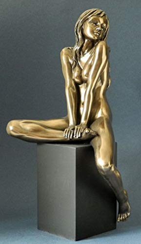 Body Talk Frau auf Sockel-Skulptur.37 cm- 76133