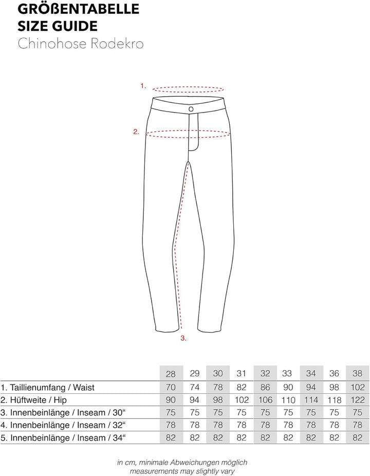 Indicode Herren Rodekro Performance Pants Herren | Chino Herrenhose Super Stretch Stoffhose 32W / 32