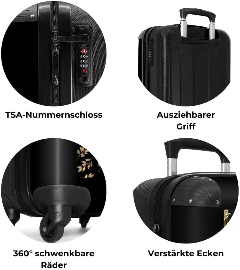 NoBoringSuitcases.com® Koffer Handgepäck Trolley Rollkoffer Kleine Reisekoffer mit 4 Rollen - Tiere