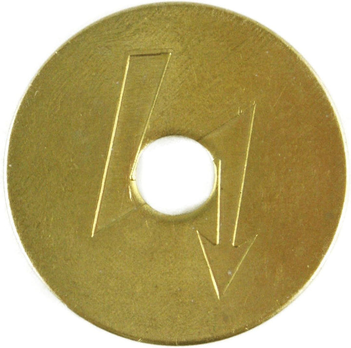 Zeco Wertmarke, 26mm, kompatibel mit NZR Blitz Waschmarke 2020, Messing Waschmünze für Münzautomat,