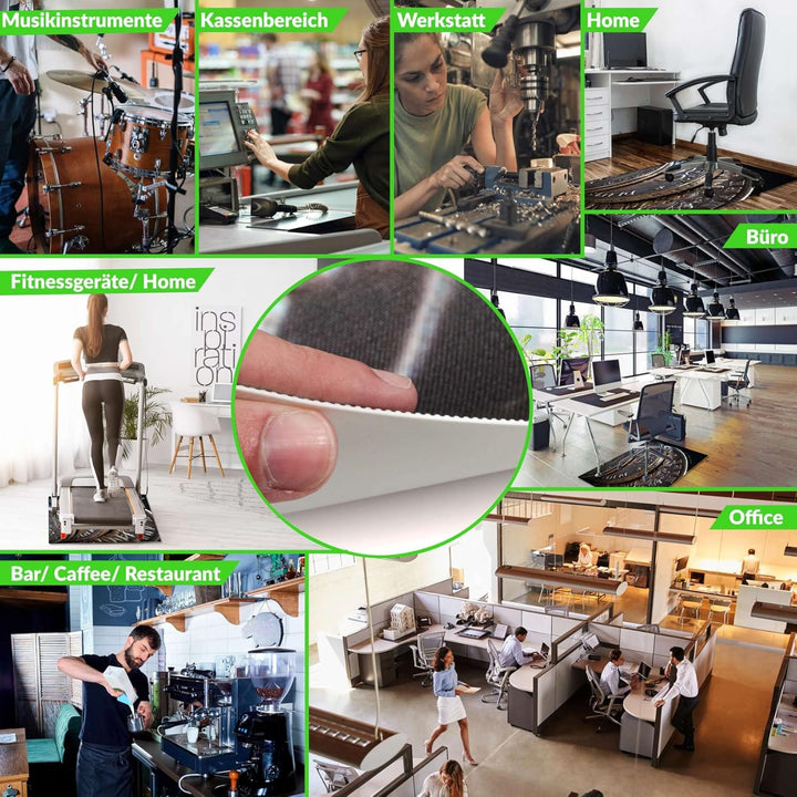 ANRO Bodenschutzmatte Bürostuhl grosse Unterlage Schreibtischstuhl Stuhlmatte Fussbodenschutz rutsch