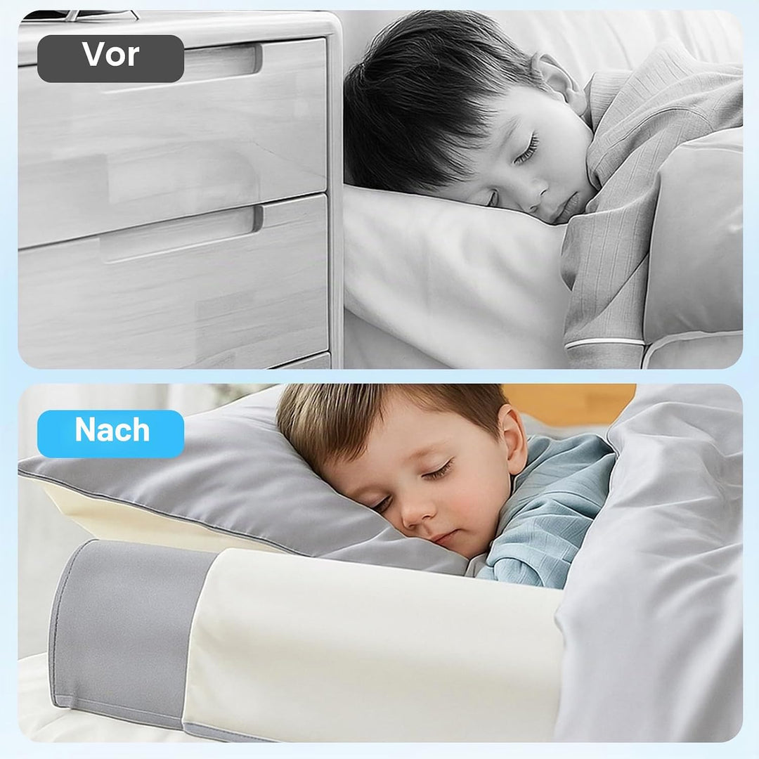 Rausfallschutz Bett 127cm, 2 Pack Aufblasbarer Rausfallschutz mit Handpumpe, Bettschutzgitter für Ba